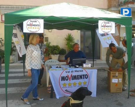 1° Gazebo a San Rocco a Pilli del MoVimento 5 Stelle