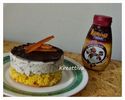 Semifreddo fiordilatte e cioccolato con scorzette arancio candite