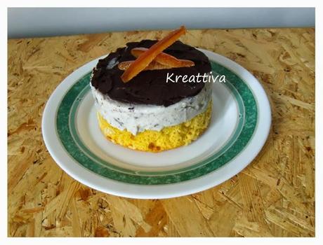 Semifreddo fiordilatte e cioccolato con scorzette arancio candite