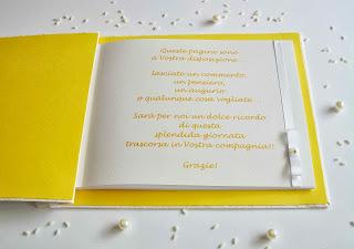 Guestbook per matrimonio e album portafoto, color giallo