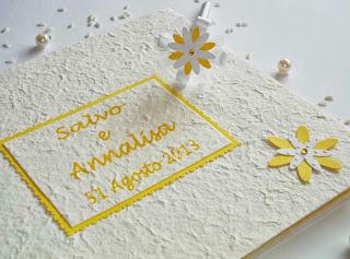 Guestbook per matrimonio e album portafoto, color giallo