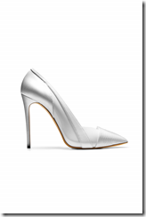 CASADEI FOR PRABAL GURUNG SS14 SILVER PUMP