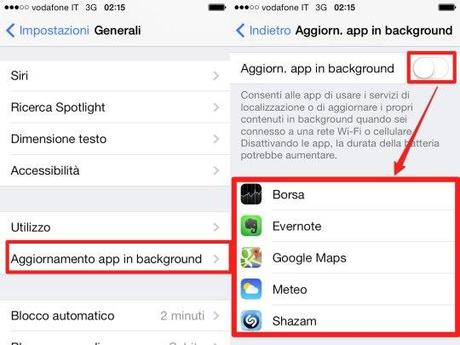 ios7_Aggiornamento app in background