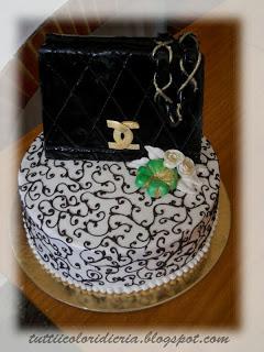 Cake con borsetta Chanel e quadrifoglio Thun