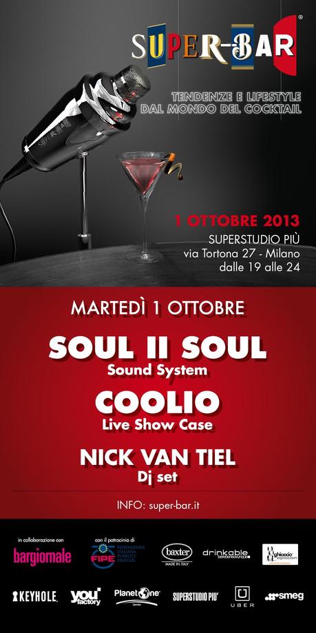 NEWS. Evento SUPER-BAR with COOLIO,SOUL TO SOUL and NICK VAN TIEL