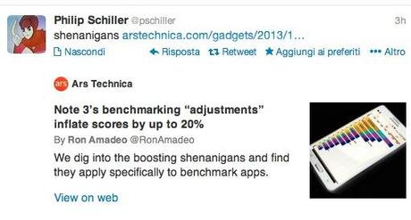 Schermata 2013 10 01 alle 20.22.43 Samsung pompa i benchmark del Note 3... Ancora.