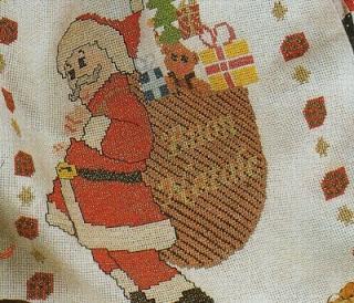 Schemi a punto croce: Babbo Natale con cesta