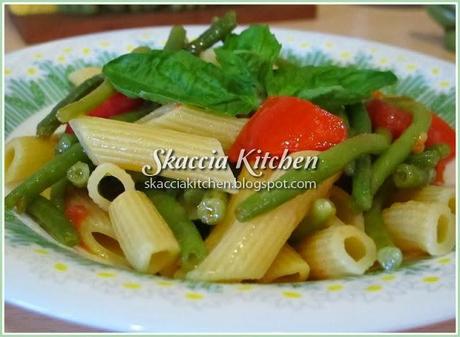 Penne con fagiolini e ... collaborazione con Gustissimo!