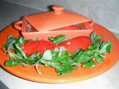 Involtini di peperoni rossi e nasello (in cocotte)