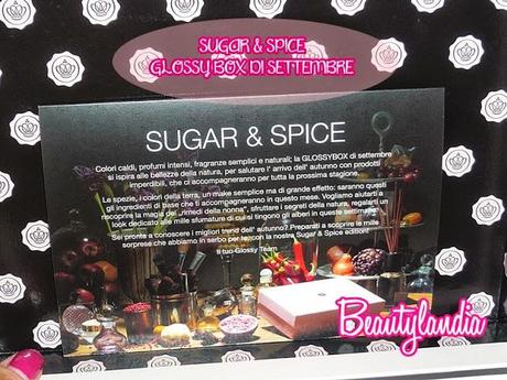 GLOSSY BOX DI SETTEMBRE - Sugar & Spice (Prodotti + Swatches) -