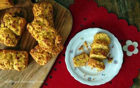 Mini plum-cake di prosciutto crudo MondoSnello con mais e fieno greco: il maiale e la polenta in un finger