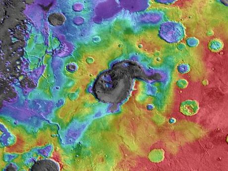 Marte Eden Patera topography