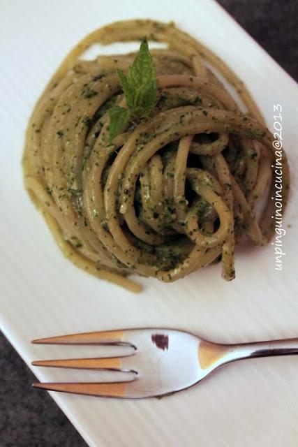 Spaghetti al pesto di menta