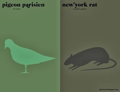Paris vs New York - Le illustrazioni minimaliste di Vahram Muratyan