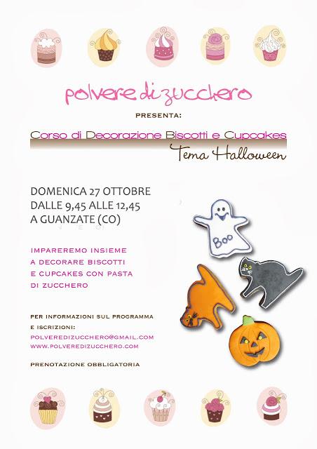 Halloween cupcakes, biscotti, cialda decorata e torta decorata: i corsi