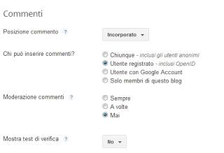 Moderazione commenti blogspot: sì o no?