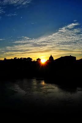 Il tramonto di Roma.