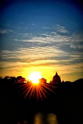 Il tramonto di Roma.