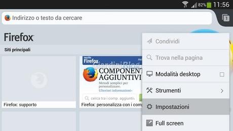 Impostazioni firefox-flash-android-impostazioni