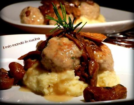 POLPETTE saporite con PORCINI e purè di patate