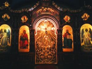 L'iconostasi della cripta della Chiesa Russa di Firenze