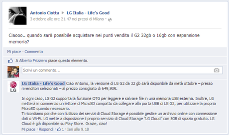 LG G2 da 32GB disponibile da metà Ottobre a 649€! LG-G2-32-GB
