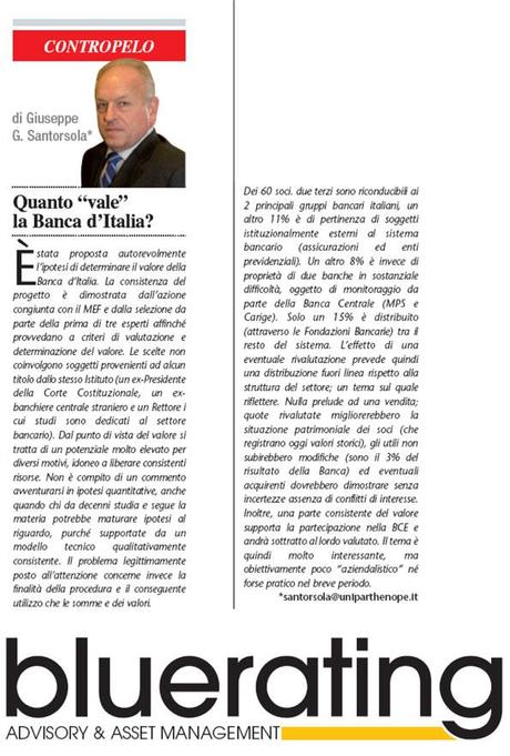 FINANZA. Quanto “vale” la Banca d’Italia?
