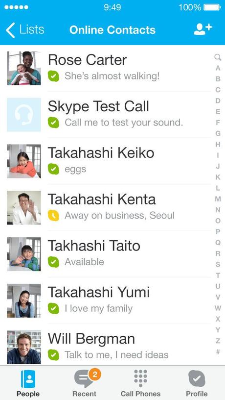 Aggiornamento per Skype, ora più “iOS 7″