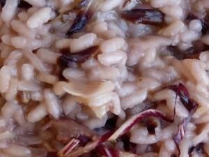 Risotto con radicchio al vino rosso