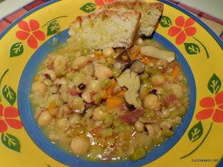 Zuppa di Legumi, Boletus e Gambuccio di Parma