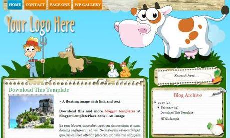 Blogger template - il tema per gli amanti di FarmVille