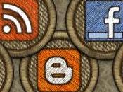 Pack icone Social Network forma vecchi bottoni