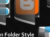 icone social media stile folder