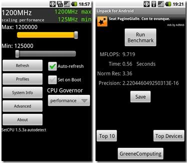 Motorola Milestone: overclock processore a 1.2Ghz