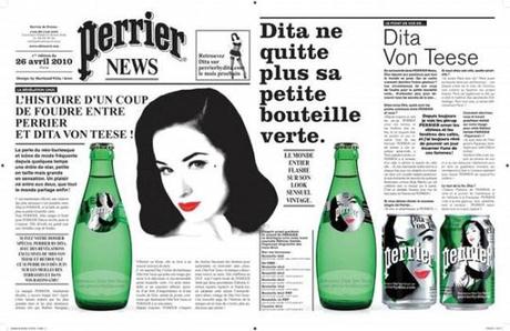 Dita Von Teese x Perrier: il burlesque e l’acqua santa