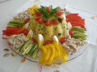 Timballo di riso, con pollo e verdure Timballo di riso, con pollo e verdure