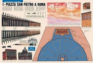 Cartoline a rilievo delle piazze d'Italia