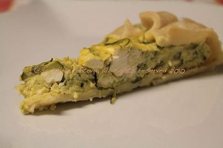 Quiche di zucchine, feta e menta.