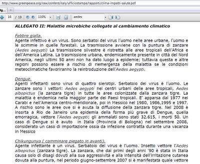 diffusione delle malattie portate dalle zanzare: soliti 