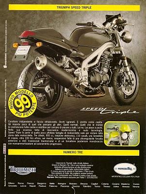 Pubblicità Triumph Speed Triple 1999