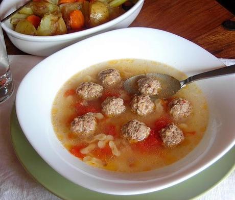 Pressure Cooker Mini Meatball Broth Soup Recipe