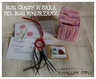 Fermacarte e blogcandy ricevuti