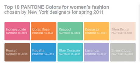 Sale fever VS Pantone S/S 2011 Top Colors Choice!! E un piccolo aiuto Momo-style per gli acquisti!