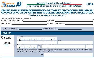 cedolare secca modello siria Tasse sulla Casa: come avvalersi della cedolare secca, i Modelli Siria e 69