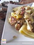 Paccheri con porcini, speck e castagne