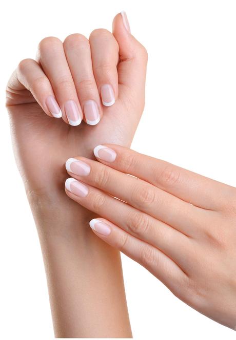 Beautiful female hands with french manicure