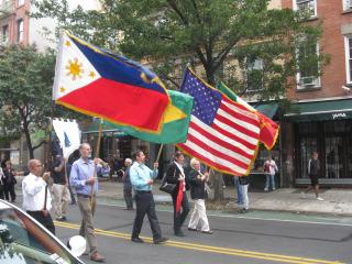 Celebrazione mariana alla chiesa Our Lady of Pompeii del Village, Manhattan