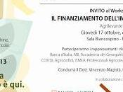 INVITO Workshop FINANZIAMENTO DELL'IMPRESA AGRICOLA