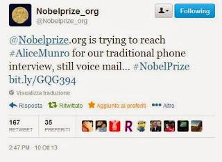 Assegnato ad Alice Munro il Premio Nobel 2013