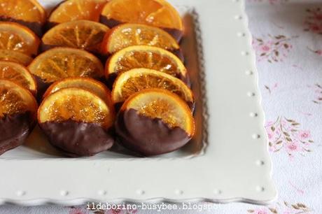 Aspettando Natale - Arance Candite Coperte di Cioccolato Fondente or Candied Orange Slices Dipped in Dark Chocolate